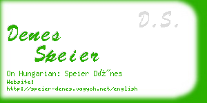 denes speier business card